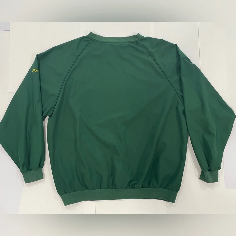 VTG Slazenger Augusta National Masters Green Pullover Windbreaker Pockets Y2K XL - Picture 6 of 16